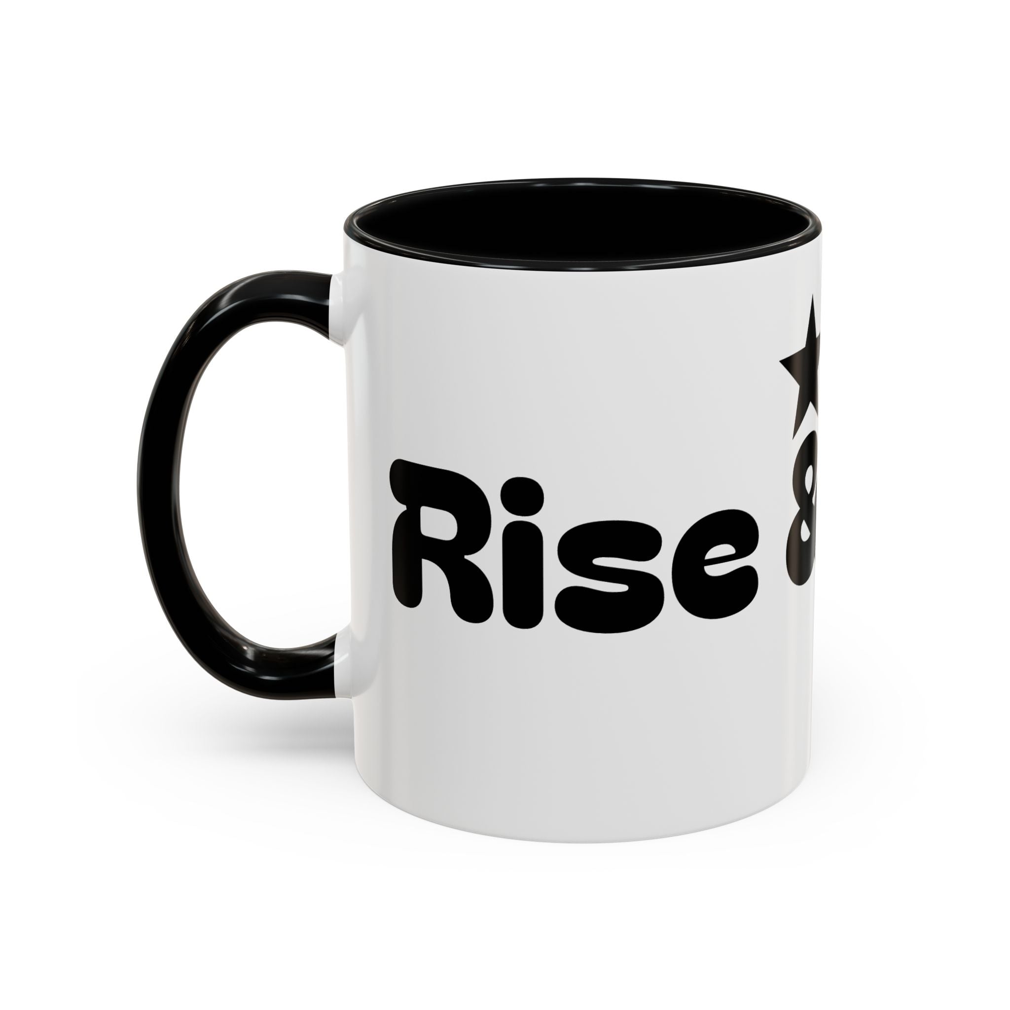 Coffee Mug — Rise & Grind Black Accent Ceramic Mug (11oz & 15oz)