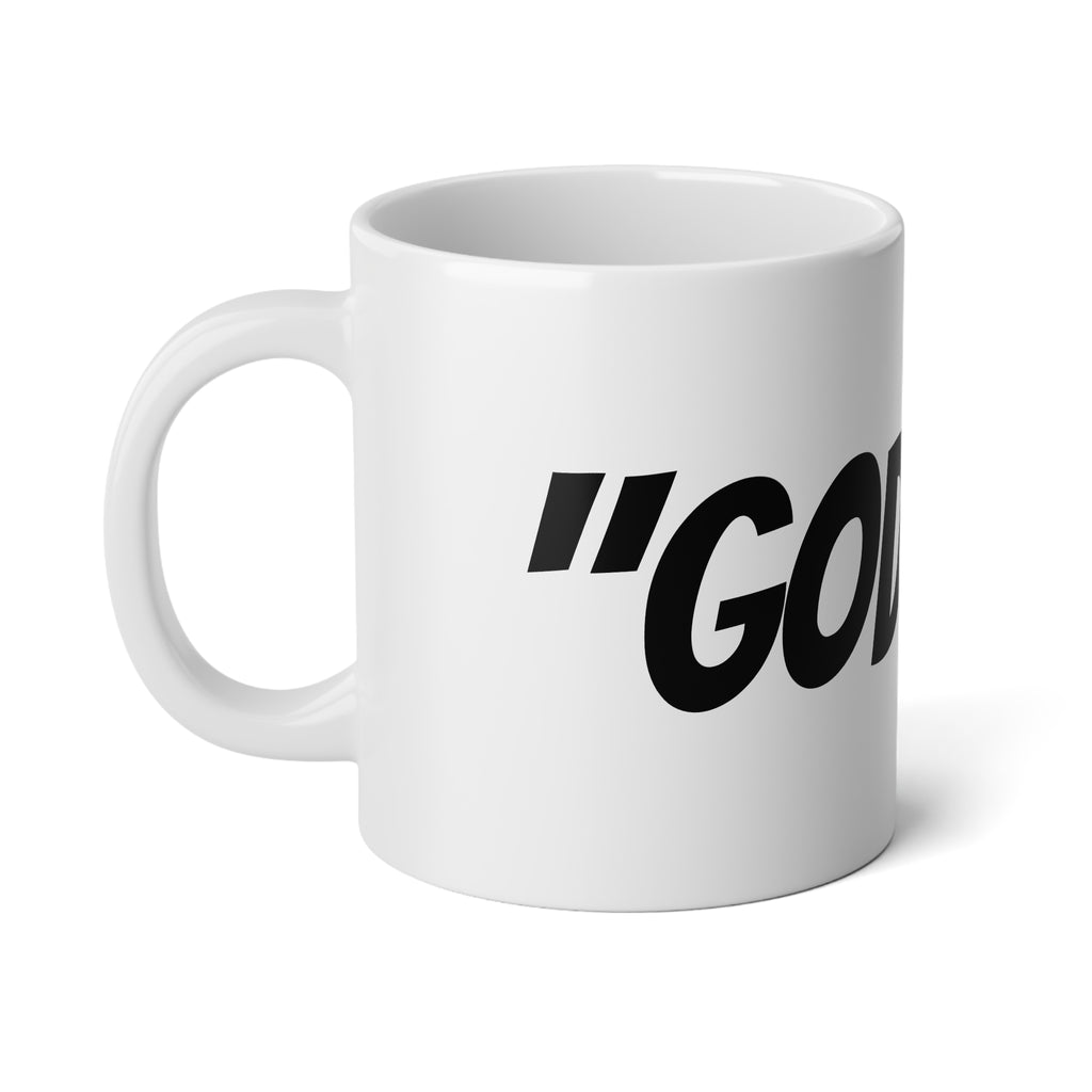 20oz Jumbo Mug — 'God Did' Bold Script Christian Coffee Cup