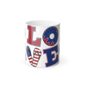 Patriotic LOVE Color-Changing Mug — 11oz Fourth of July Donut & Flip-Flop Design